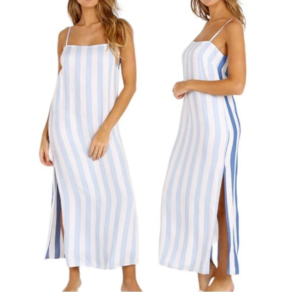 Mara Hoffman Swim Sena Striped Adjustable Beach Cover Up Midi Dress XS NWT - Picture 1 of 11